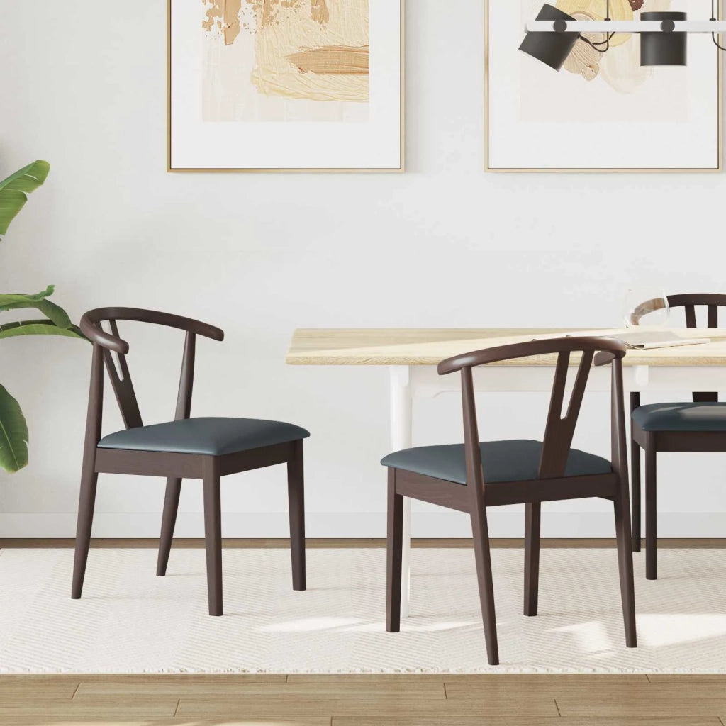 Sedia da pranzo 2 pcs Marrone chiaro e nero 42020403