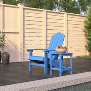 Sedia da Giardino con Tavolo Adirondack in HDPE Blu 3095703