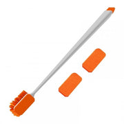 Set di pennelli per l'acquario a doppia faccia - Raspatore alghe - Setole in nylon - Manico - Asciugamani in velluto - Formato compattibile - Pulitore per l'acquario
