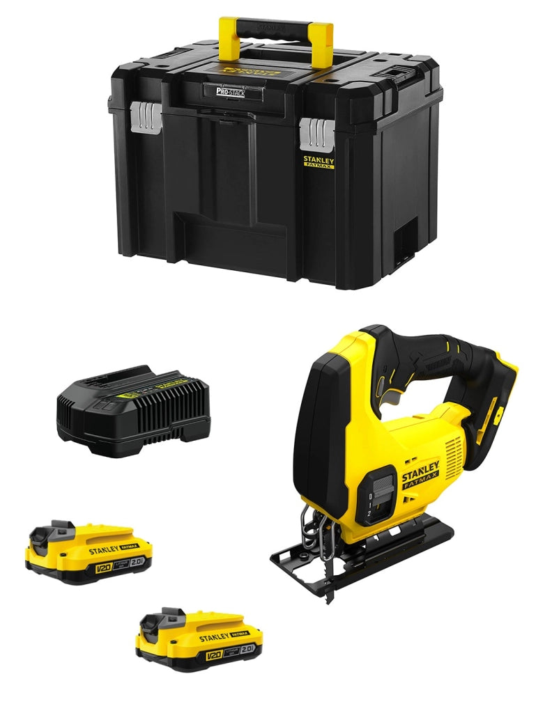 Seghetto Alternativo STANLEY FatMax SFMCS600D2T (2 x 2,0 Ah + Caricabatteria + TSTAK VI)