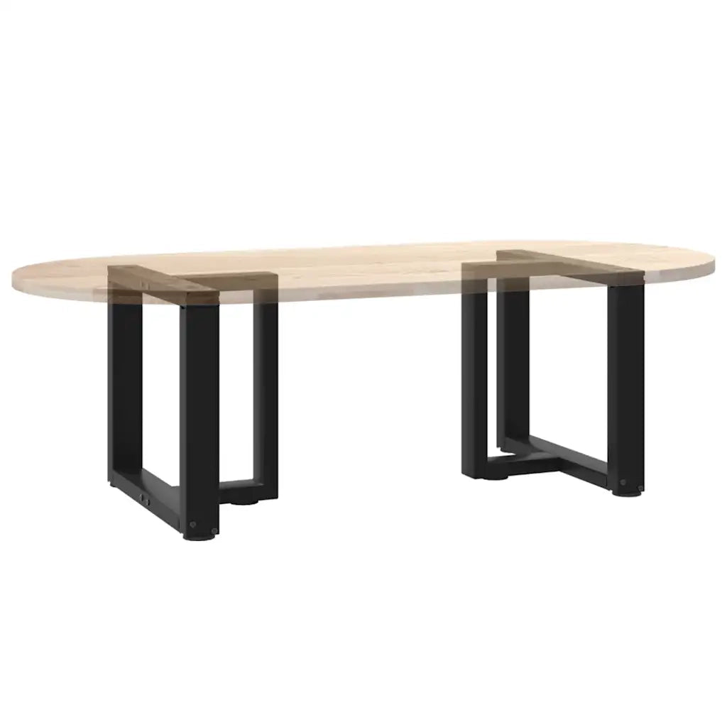 Gambe per Tavolino da CaffÃ¨ a Forma di T 2 pz Nere 50x25x(42-43) cm Acciaio
