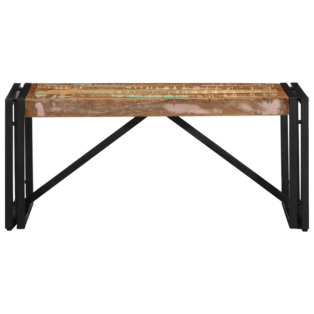 Tavolino Salotto Multicolore 80x40x35cm Legno Massello Recupero