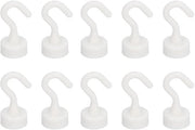Set di 10 ganci magnetici bianchi - 5 kg di capacità - design moderno