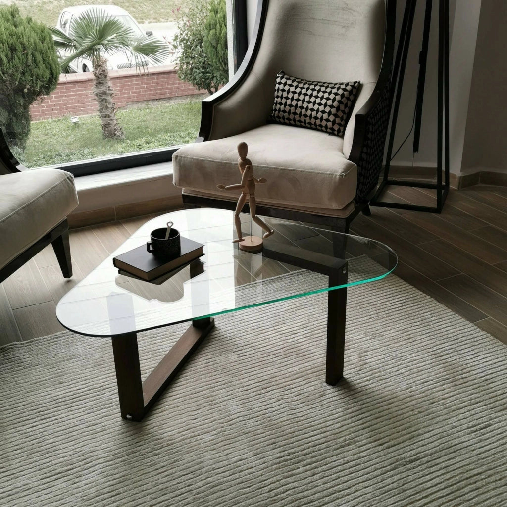 Eufrasia, Tavolino da Salotto Portariviste, 96x81x41h cm Marrone Noce
