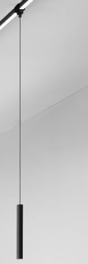 SOSPENSIONE 8W 3000K 635LM NERO 45CM  D.3CM IP65 PER SISTEMA BINARIO OUTY