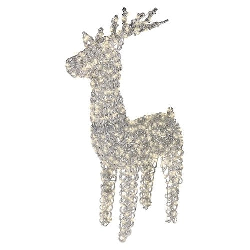 Decorazione luminosa natale amicasa 9493911 renna silver