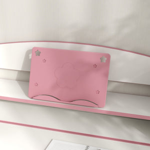 Banco Studio Scuola per Bambini 80x54,5x104 cm con Sedia Regolabile e Piano Inclinabile Rosa