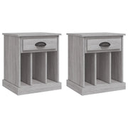 Set di 2 Comodini | Armadio da Notte | Mobiletto da notte Grigio Sonoma 43x36x50 cm