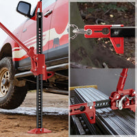 Farm Jack – Compact Set Basic for ATVs/Trailers, High Lift Jack for up to 3000 kg and max. 76 cm Lifting Height with Winch Clamp Spreader Attachment