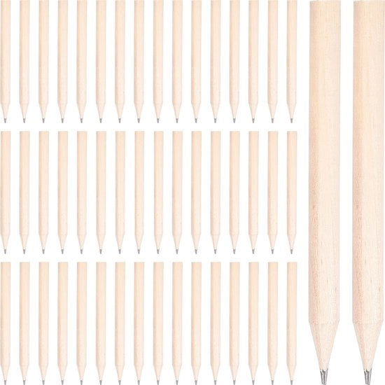 Set di matite da disegno 50 unità - Matite da disegno HB corti - Matite da disegno in legno mini - Sicure e pratiche - Leggere e facili da trasportare - Progettate ergonomicamente - Matite da disegno per scuola