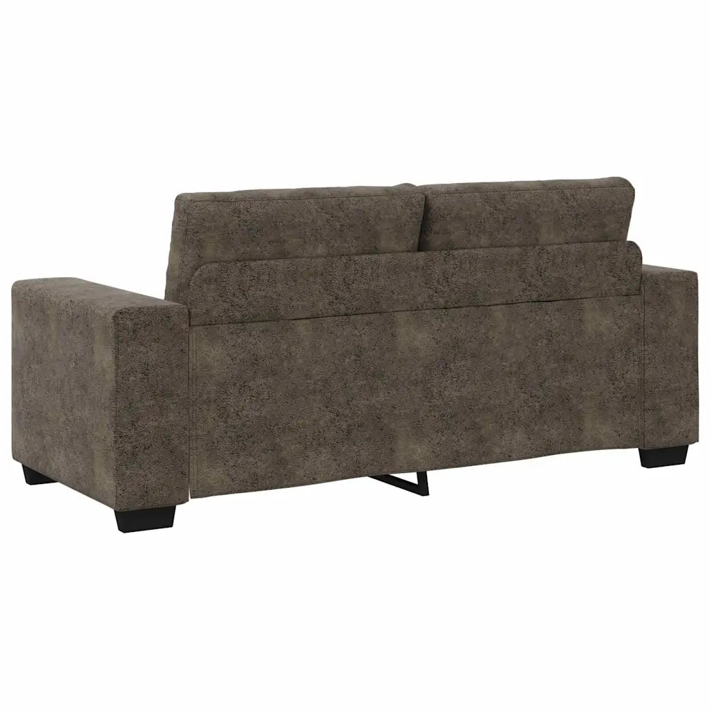 Divano a due posti con cuscino Grigio scuro Pelle Artificiale 4105133