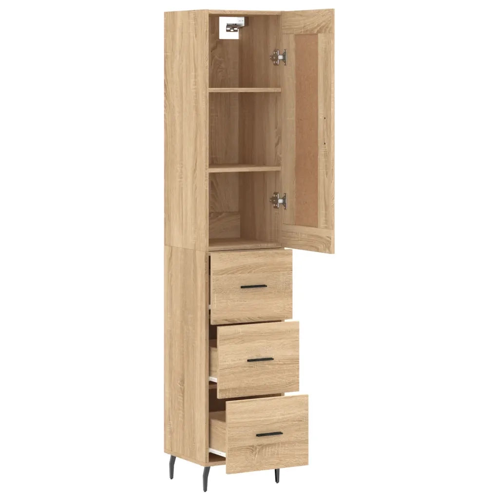 Credenza Rovere Sonoma 34,5x34x180 cm in Legno Multistrato 3200212