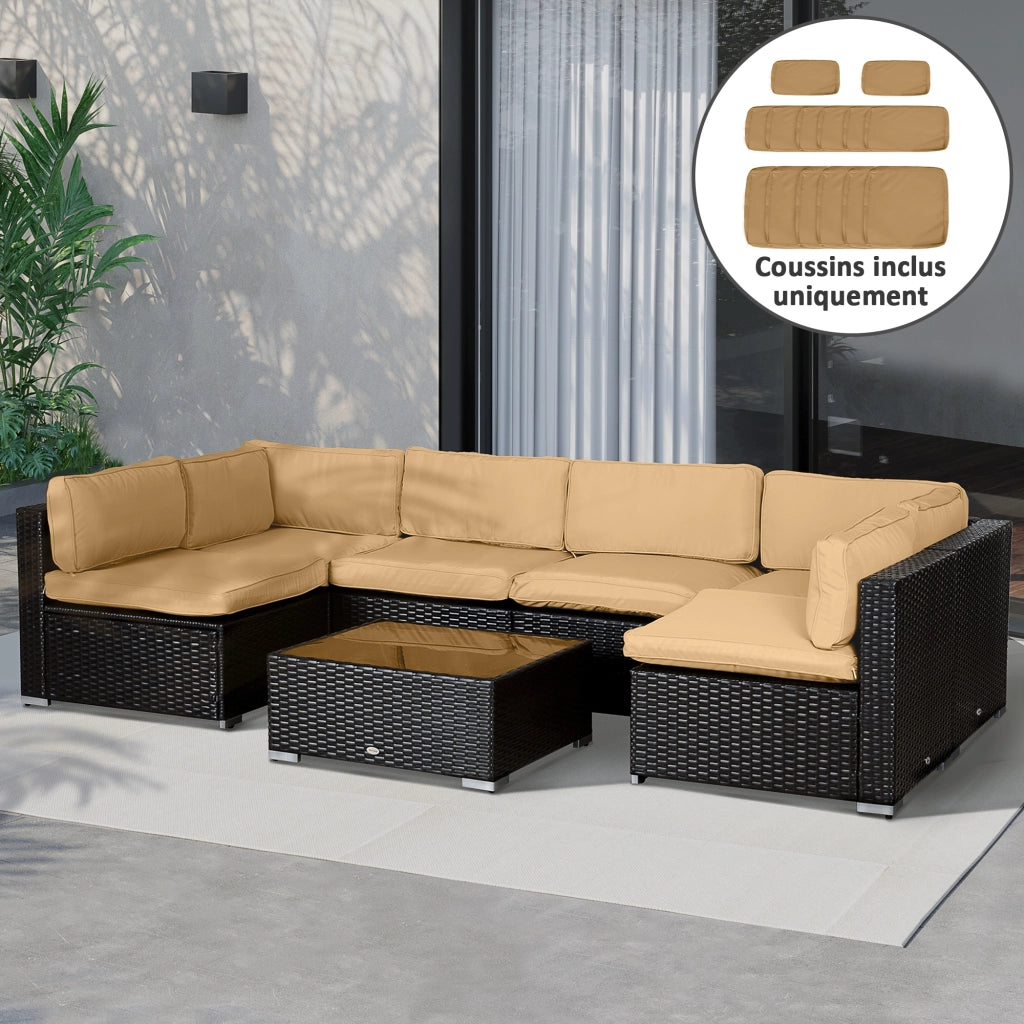 Set di 14 Federe Cuscini Divano Giardino ¨C Minimal ¨C Marrone