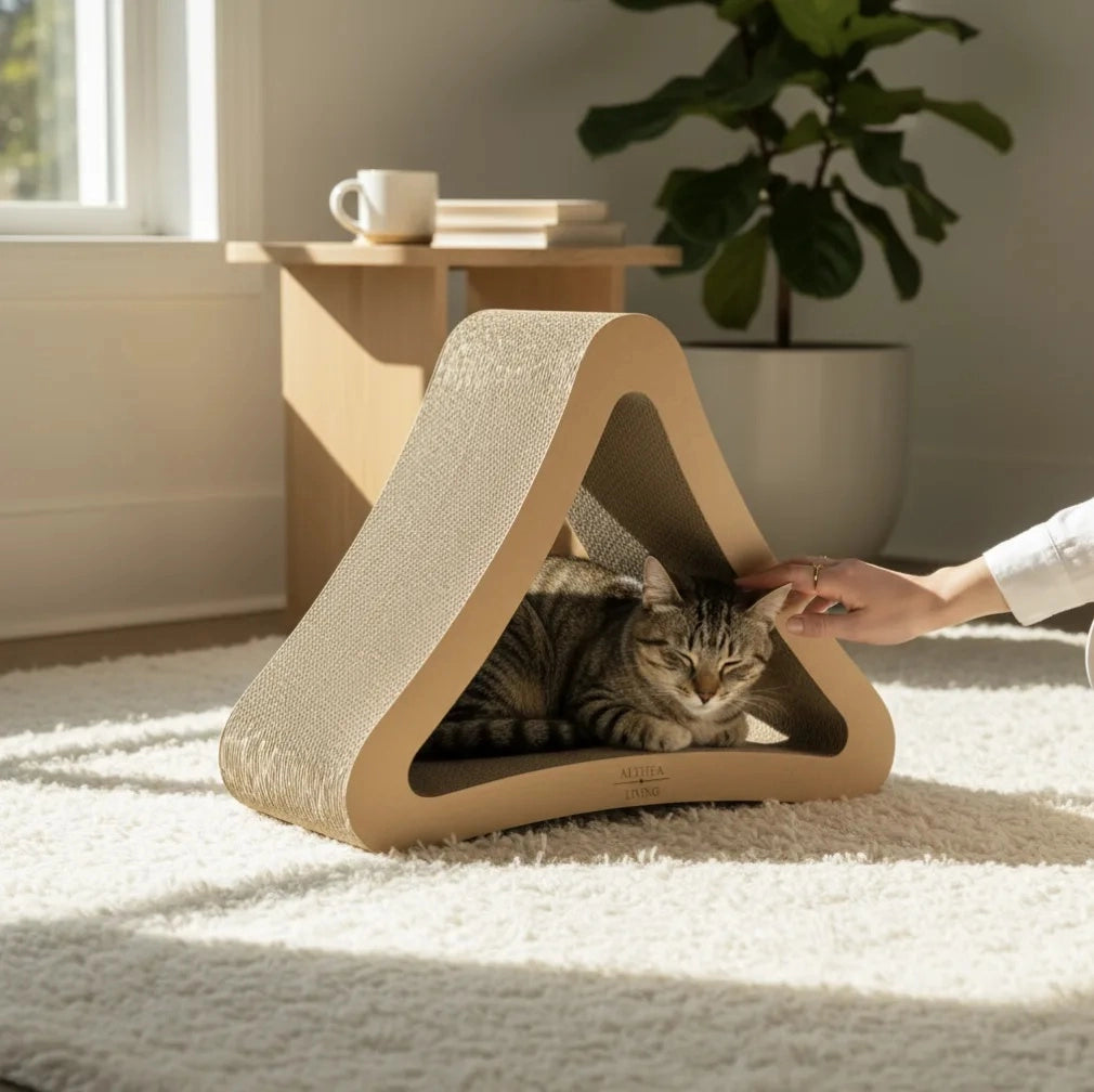 Tiragraffi per gatti DELTA, 2 in 1 in cartone ondulato 64 x 34 x 54 cm