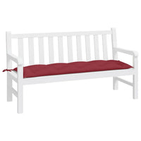 Cuscino per Panca da Giardino Rosso Vino 150x50x7 cm in Tessuto cod mxl 49833