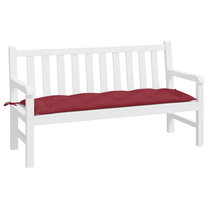 Cuscino per Panca da Giardino Rosso Vino 150x50x7 cm in Tessuto cod mxl 49833