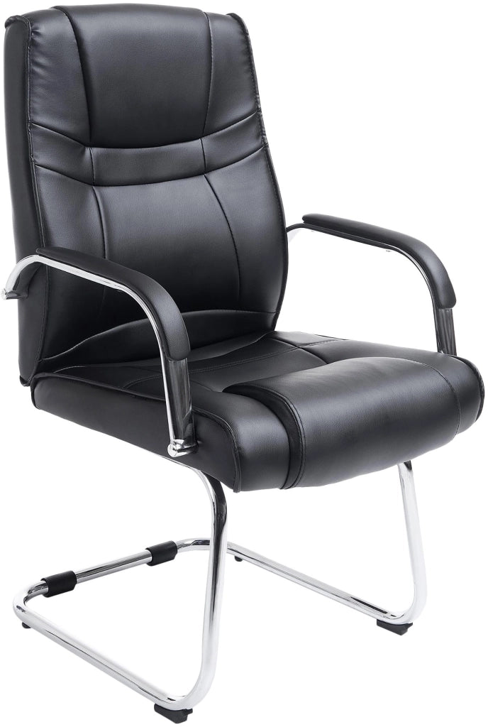 Sedia Attila in similpelle nero