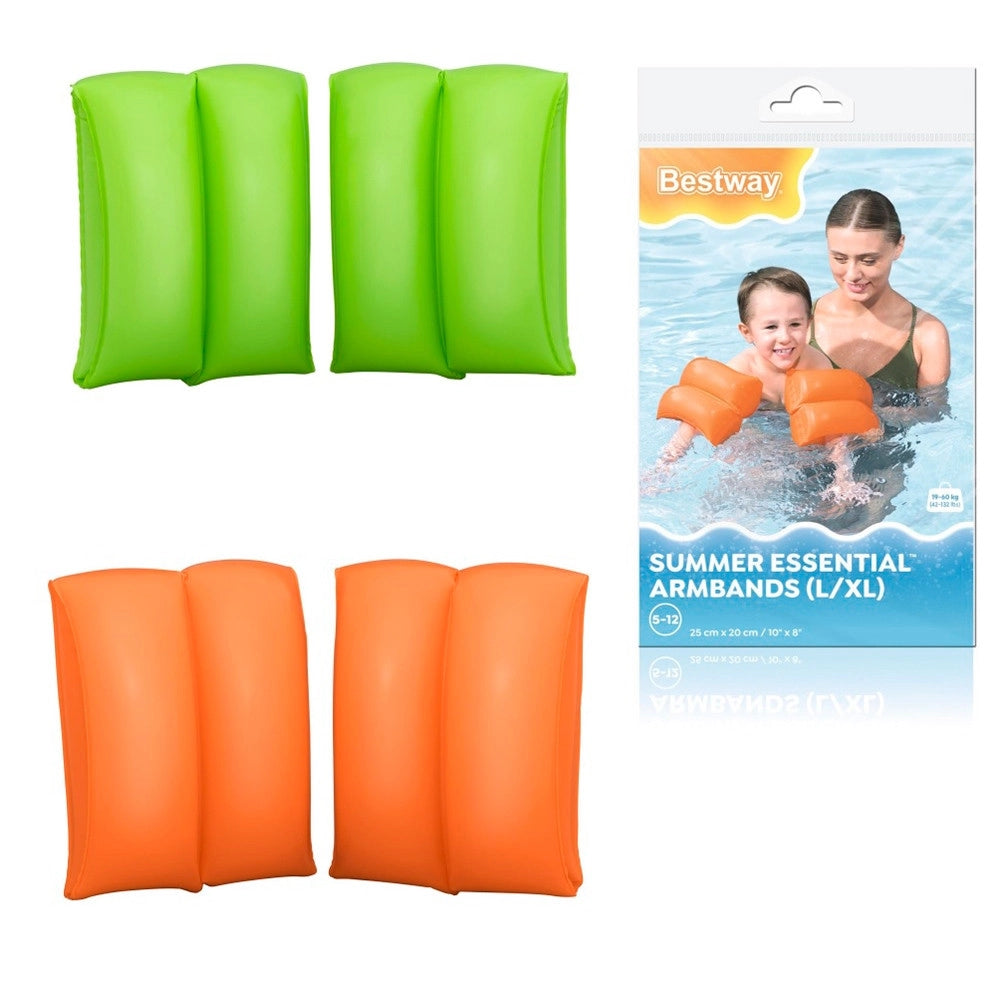 Trade Shop - Braccioli Gonfiabili Per Bambini Summer Essential 25x20 Cm 2 Camere D'aria 2 Colori 32325 -
