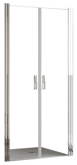 Porta Parete Doccia 70 cm 2 Ante Saloon in Cristallo Trasparente 6mm H195 Bonussi Julia