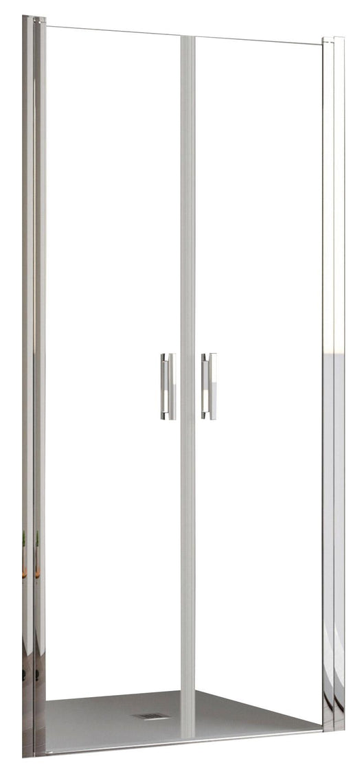 Porta Parete Doccia 70 cm 2 Ante Saloon in Cristallo Trasparente 6mm H195 Bonussi Julia