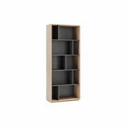 Libreria Herdasa effetto rovere e grafite 191x80x32