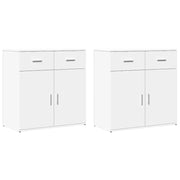 Credenze 2 pz | Madia | Buffet da pranzo | Armadio da pranzo Bianche 79x38x80 cm in Legno Multistrato