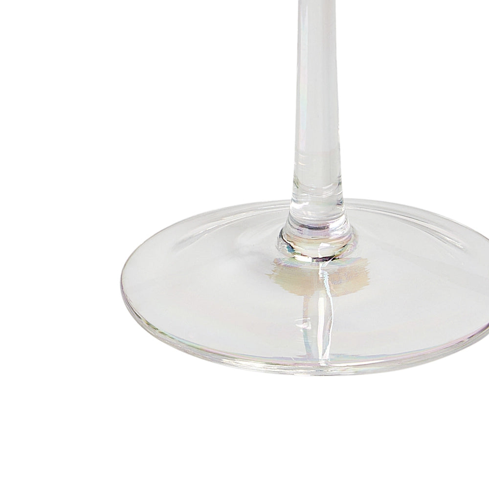 Set di 4 coppe Martini in vetro trasparente soffiate a mano in da 22 cl con finitura iridescente feste cocktail