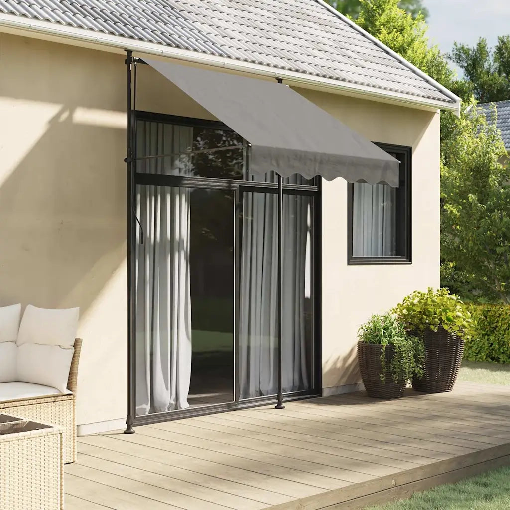 Tenda da Sole | Tenda parasole Retrattile Antracite 150x150 cm Tessuto e Acciaio