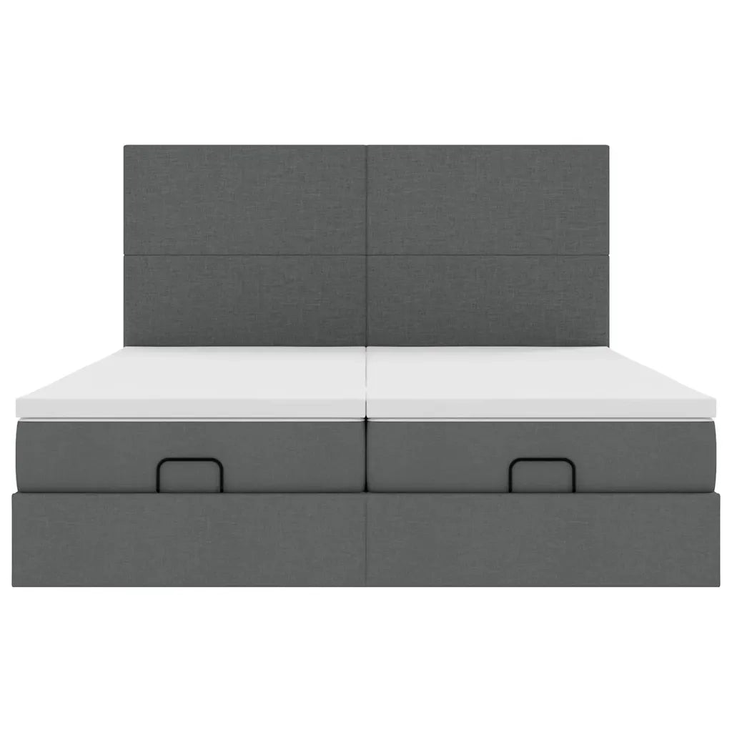 Struttura Letto Pouf con Materassi 180x200 cm in Tessuto 3313672