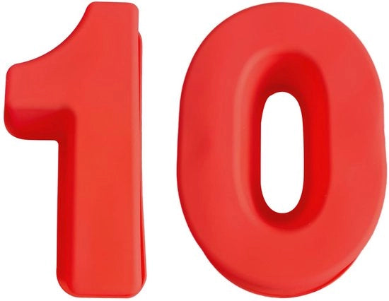 Forme per torte in silicone, 2 pezzi, numeri "0" e "1", rettangolari, comfort di cottura, sicuri per alimenti, forma a cifre