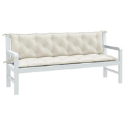 Cuscini Panca Giardino 2pz Crema MÃ©lange 180x50x7 cm Tessuto