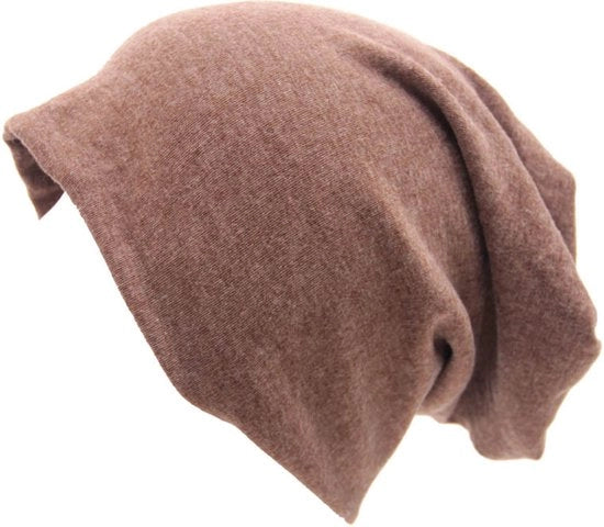 Cappuccio per donne e uomini, realizzato in alta qualità di tessuto di maglia, respirante e elastico, con un diametro di 54 cm, colore moka