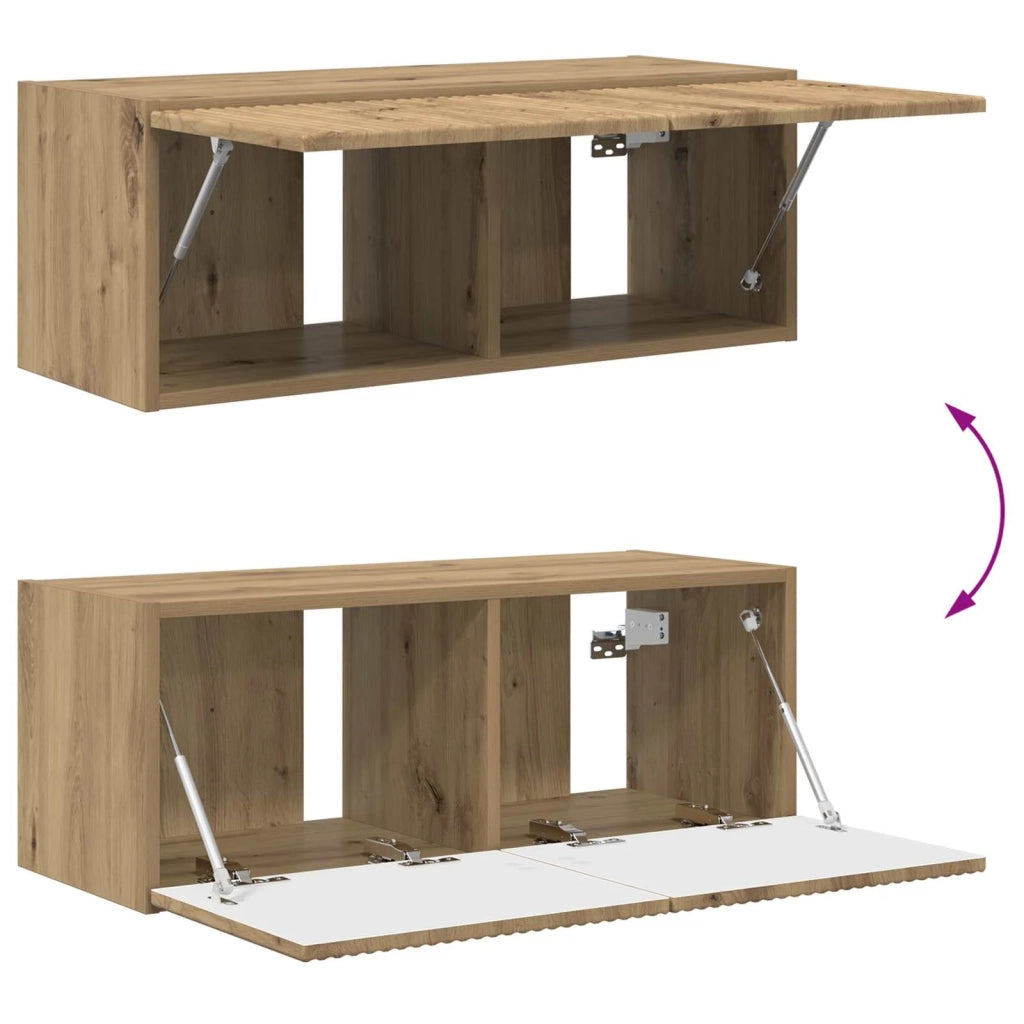 Set mobile TV 2 pcs Rovere artigianale Legno multistrato 3408969