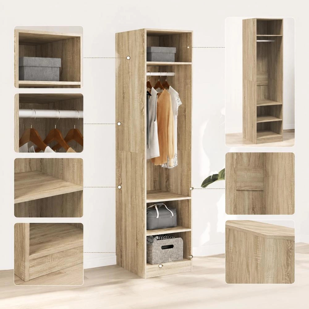 Wardrobe Sonoma Oak 50x50x200 Cm Wood-based Material