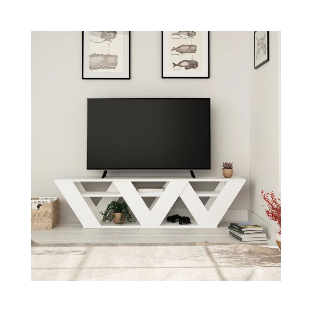 Porta TV Ralla 158x30x40h colore bianco