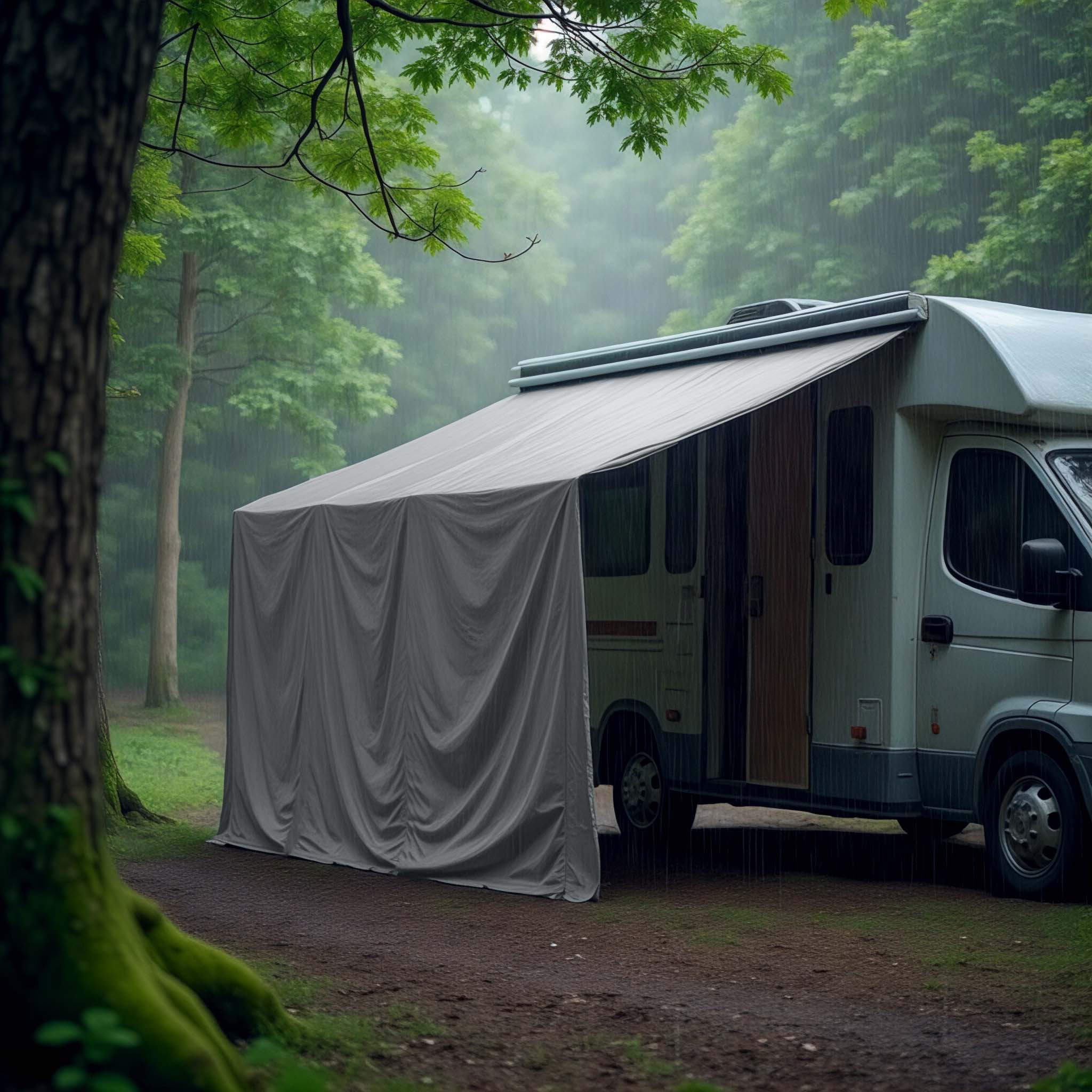 Telone occhiellato grigio 3 x 5 m resistente alle intemperie e a raggi UV, impermeabile, robusto telo di protezione in poliestere 650 g/m² con rivestimento in PVC