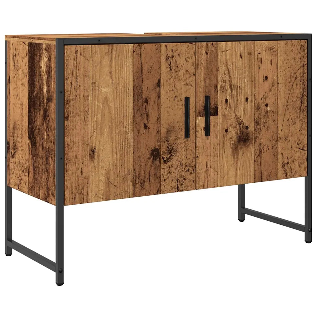 Mobile da Bagno Legno Antico 80x33x60 cm in Truciolato