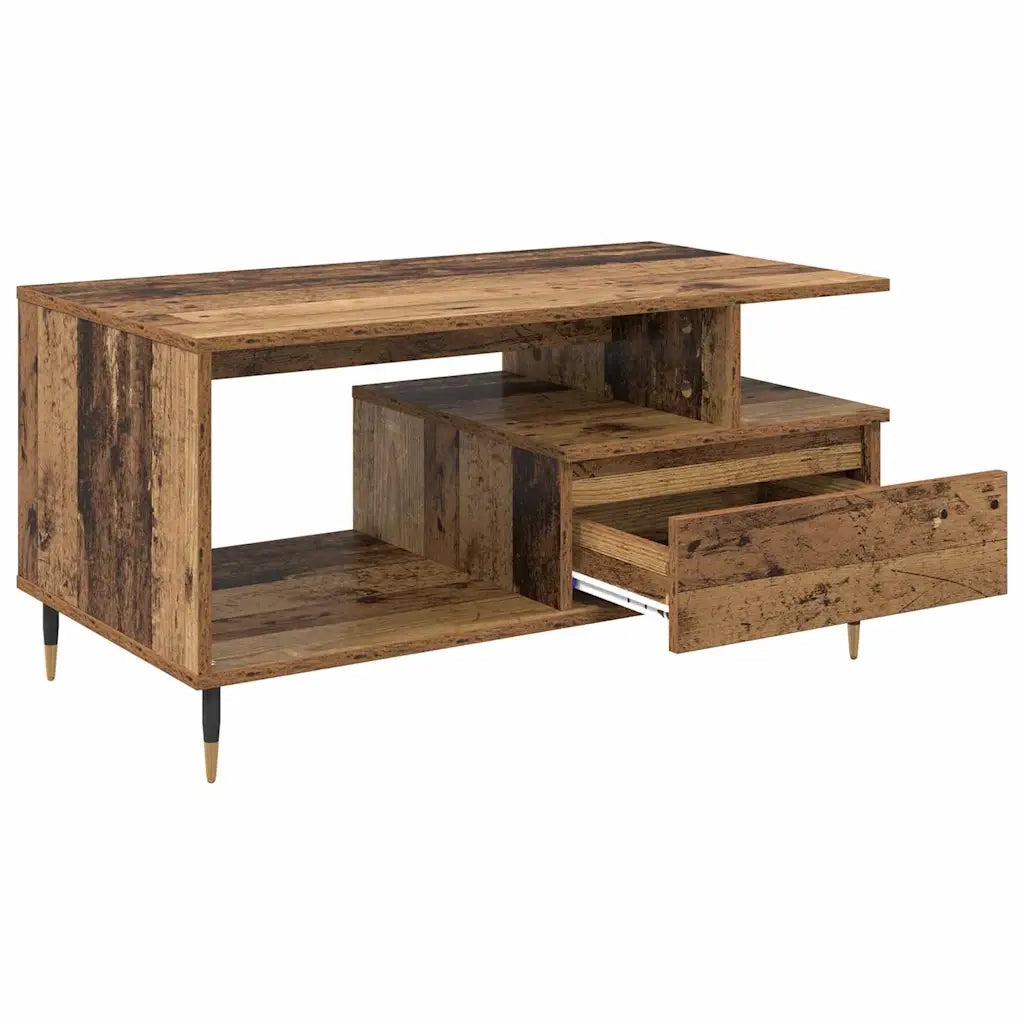 Tavolino da salotto con cassetto Legno vecchio 90 x 49 x 45 cm 882705