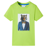 Maglietta da Bambino a Maniche Corte Lime 116cod mxl 134482