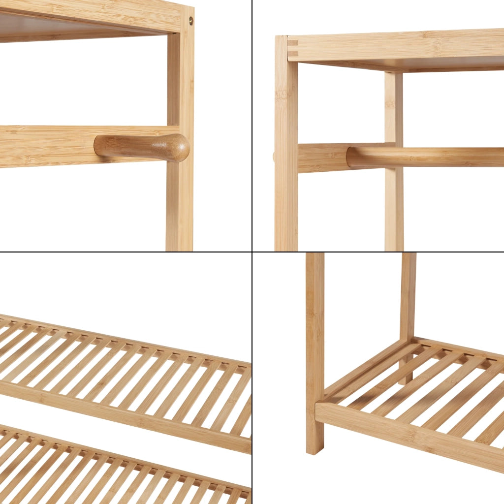 Appendiabiti di design in bambù per mobili da ingresso 165 x 100 x 35 cm finitura naturale 03_0010368