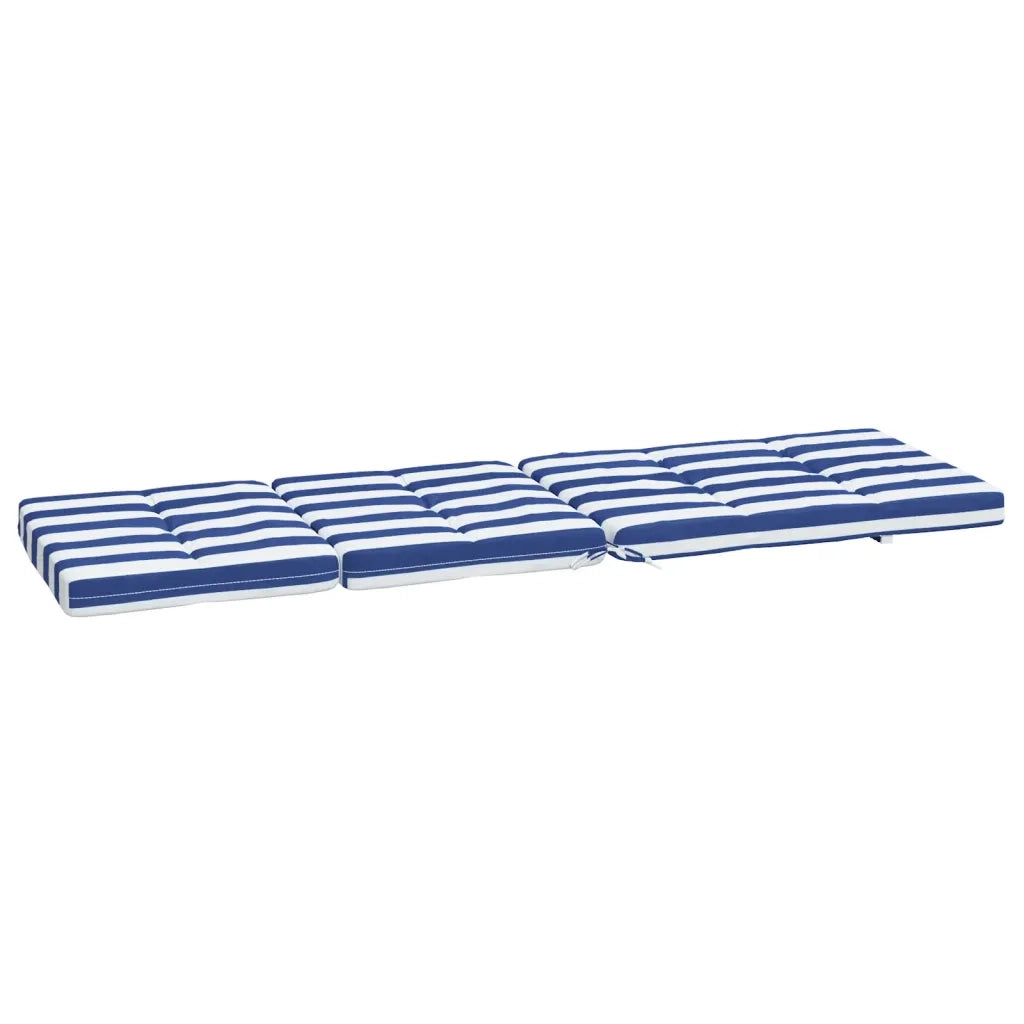 vidaXL Cuscini Sedia a Sdraio 2pz Strisce Bianche e Blu Tessuto Oxford