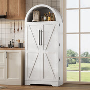 Vetrina 70x40x165 cm con ripiani e vani aperti in MDF bianco