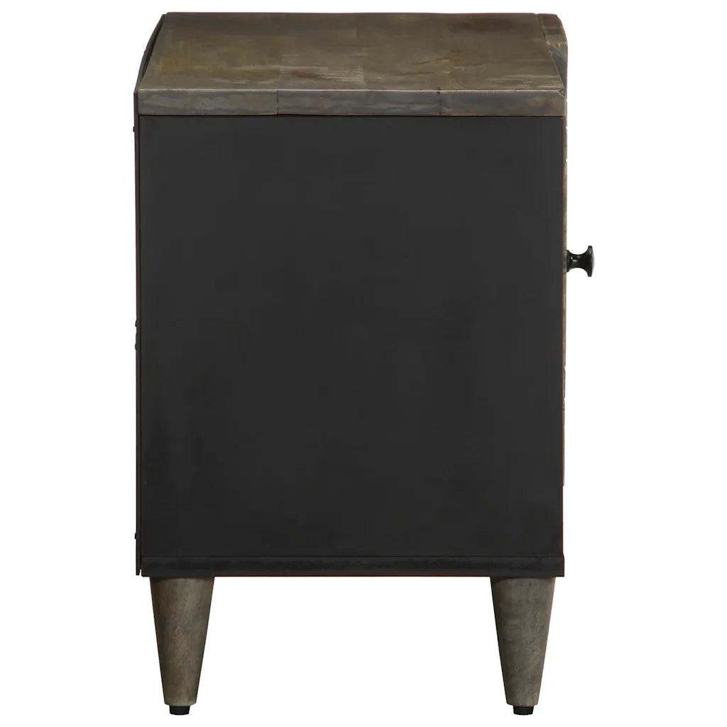 Mobile Porta TV Grigio Chiaro 80x31,5x46 cm in Legno Mango