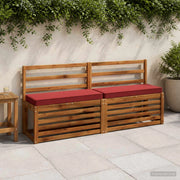 Cuscino per Panchina a 1 Pezzo VUGHT 100% Poliestere Rosso Vino 950470