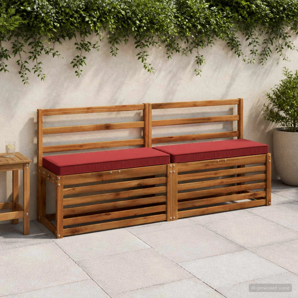 Cuscino per Panchina a 1 Pezzo VUGHT 100% Poliestere Rosso Vino 950470