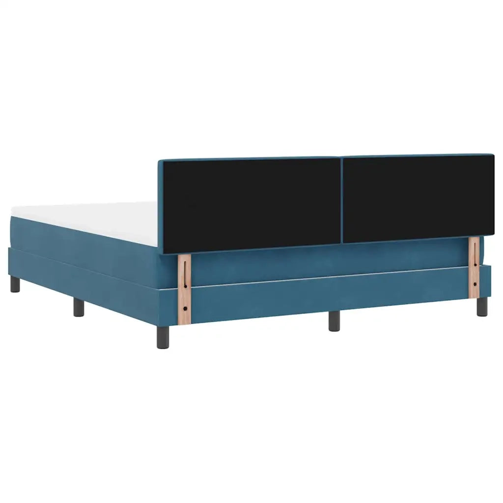 Letto a molle con materasso Blu Scuro 180 x 200 cm Velluto 3339258