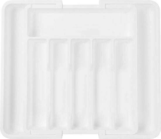 Accessori per utensili da tavola, cassetta di utensili regolabile, cassetta di utensili espandibile per la dispensa, plastica, adatta per cucchiai, forchette, coltelli ecc.