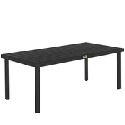 Tavolo da giardino; tavolo da esterno; tavolo per mobili da giardino; impermeabile; 190 x 90 x 74 cm; nero