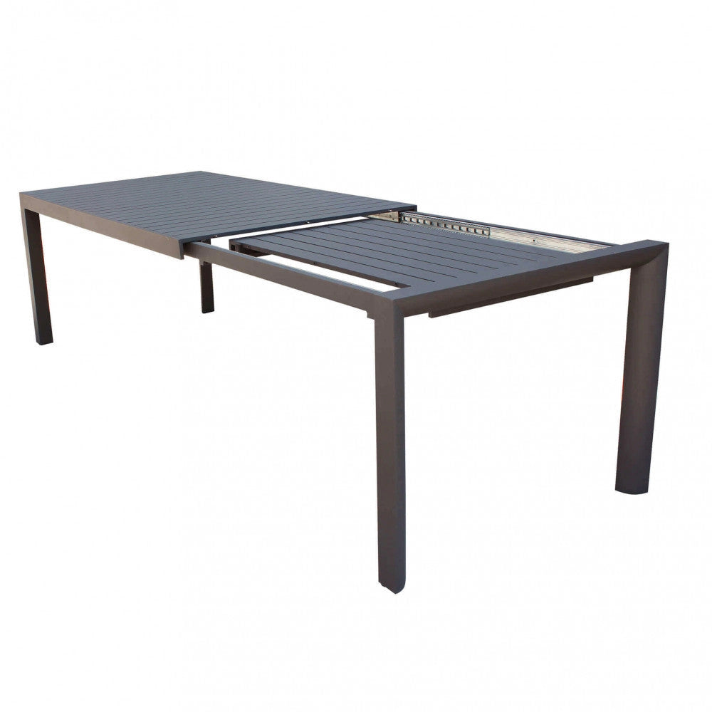 Tavolo Allungabile Houston 225/300x100x75 h cm in Alluminio Taupe