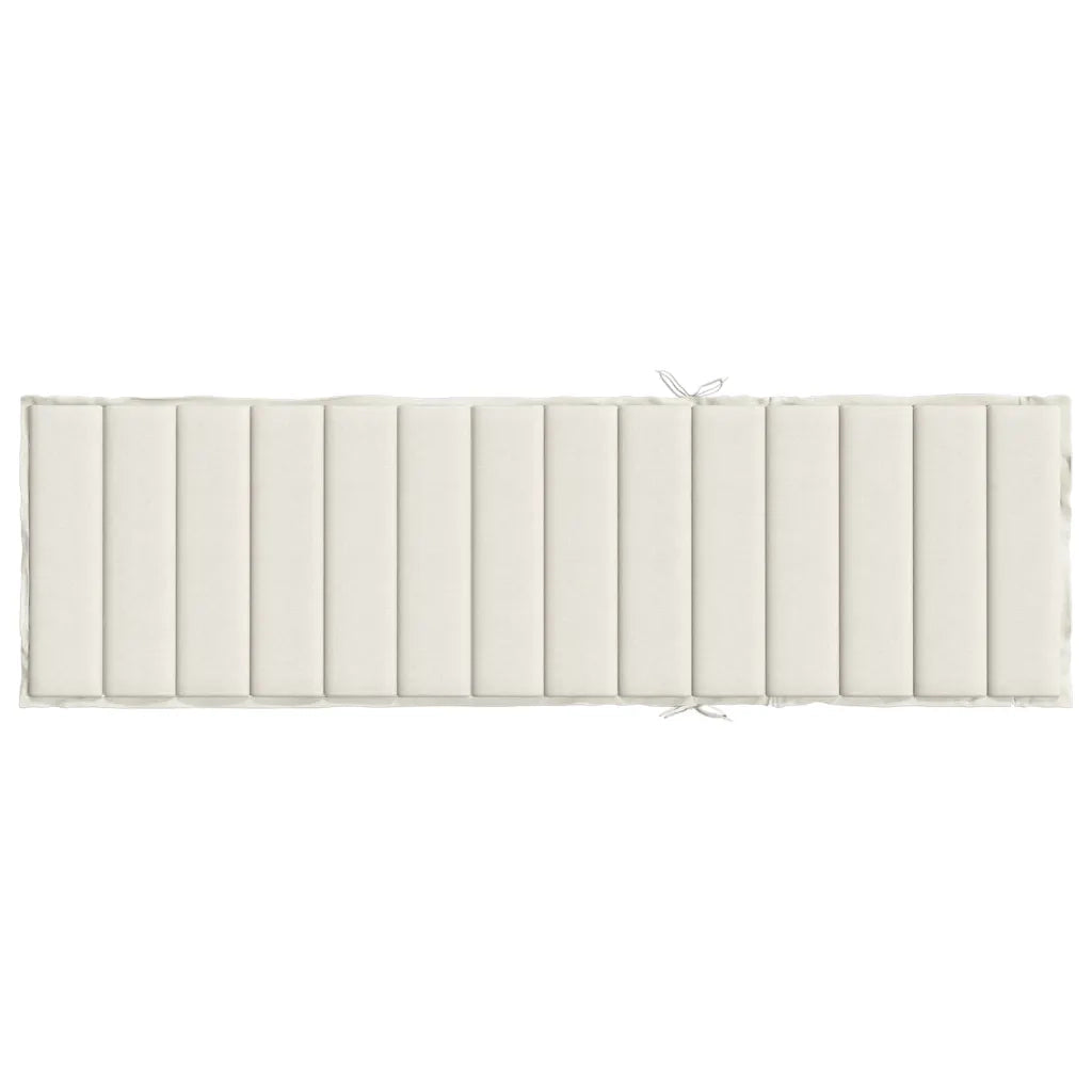 Cuscino per Lettino Prendisole Crema Mélange 200x50x4cm Tessuto 4002500